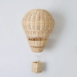 Handmade Rattan Woven Hot Air Balloon Wall Hanging