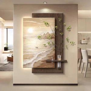 LED Wave Wall Art with Planter