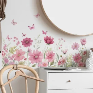 Pink Butterfly Wall Stickers